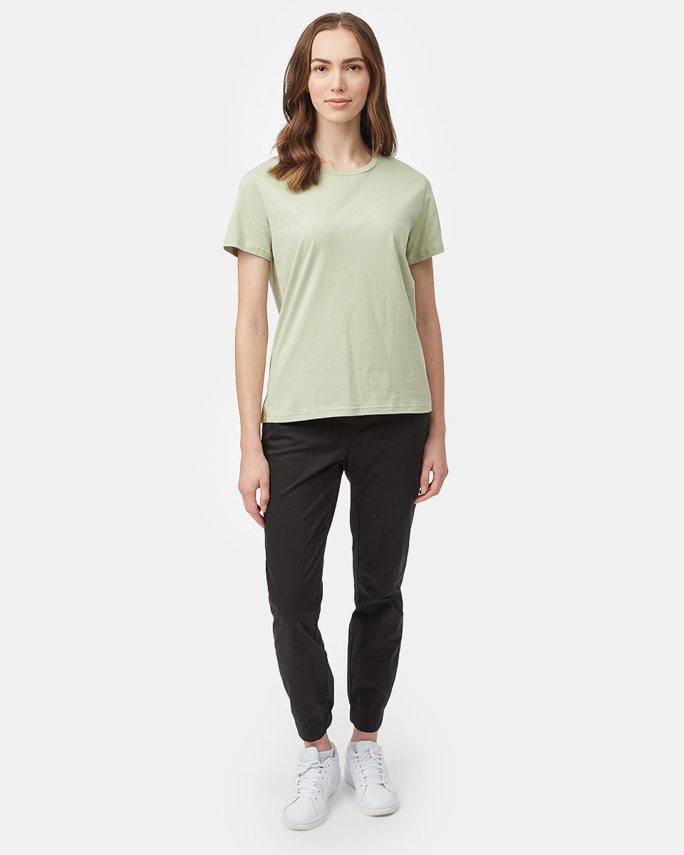 Green Women's Cotton Relaxed T-Shirt