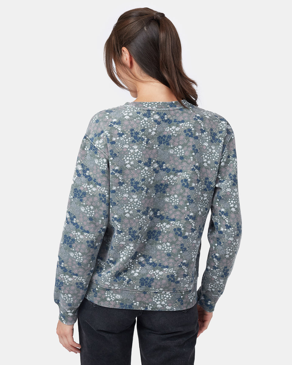 Green Women's Graphic Crew Neck Sweatshirt