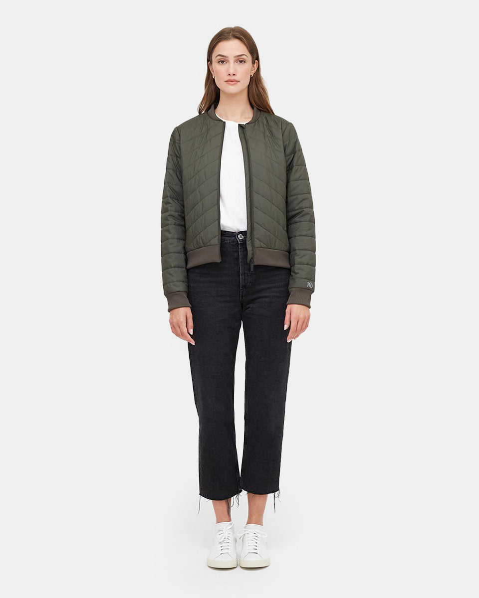 Green  Women's Insulated Bomber Jacket