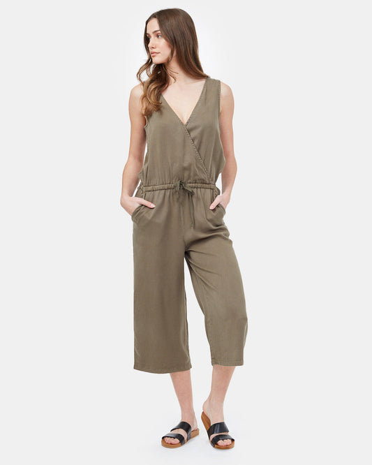 Green Women's Lightweight Tencel Jumpsuit