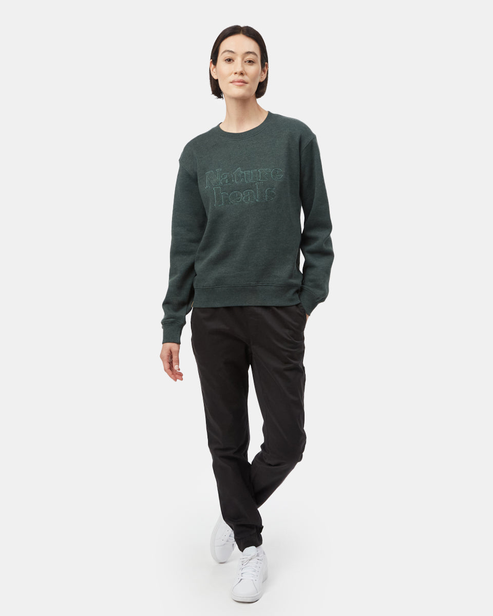 Green Women's Organic Cotton Graphic Sweatshirt