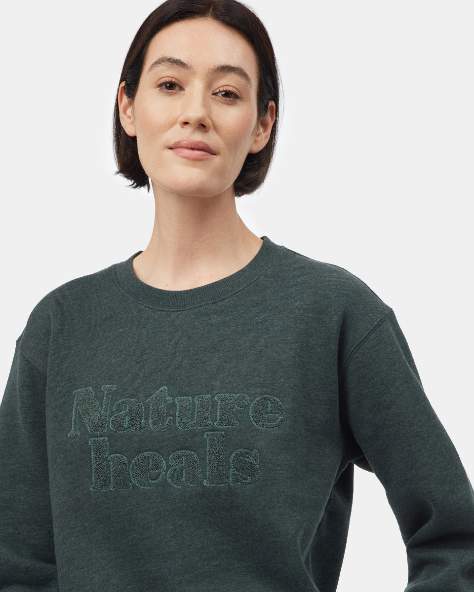 Green Women's Organic Cotton Graphic Sweatshirt