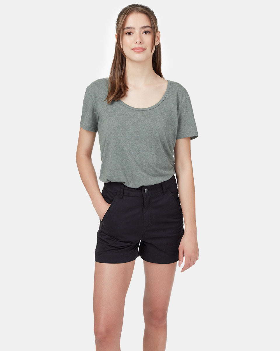 Green-Womens-Hemp-Scoop-Neck-Top