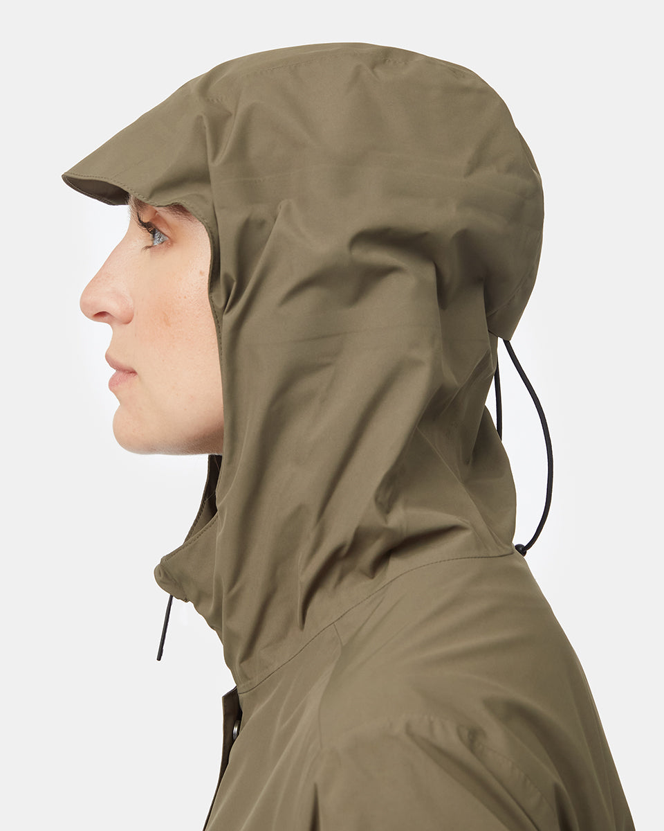 Green Women's Recycled Polyester Rain Jacket