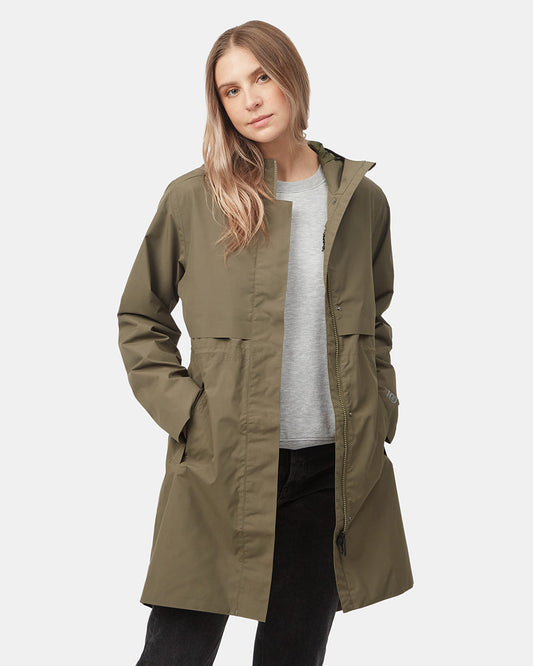 Green Women's Recycled Polyester Rain Jacket