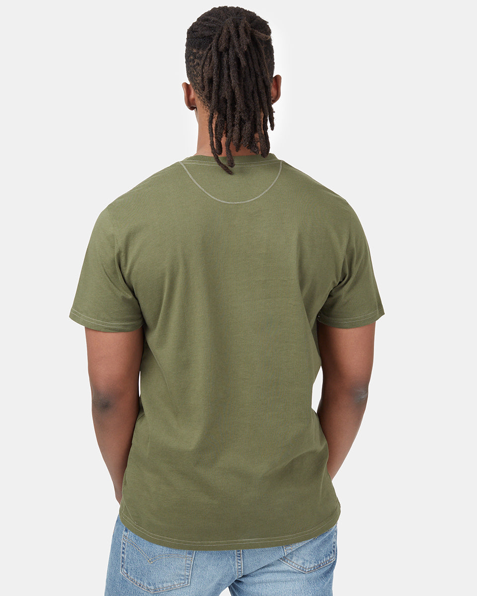 Green Crew Neck Graphic Tee