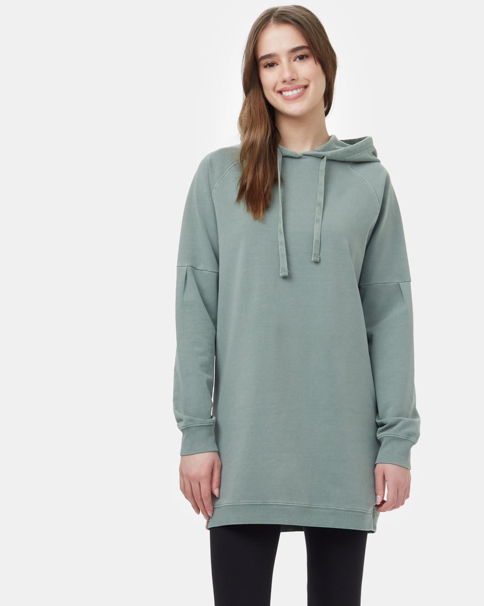 Green Fleece Pullover Dress