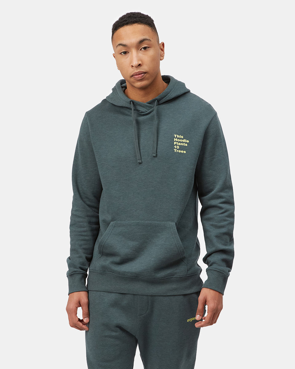 Green Graphic Pullover Hoodie