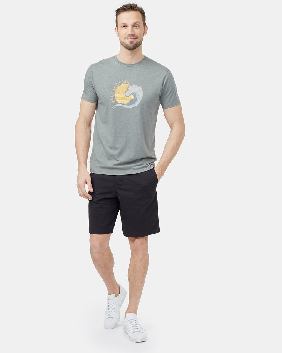 Green Men's Crew Neck Graphic Tee