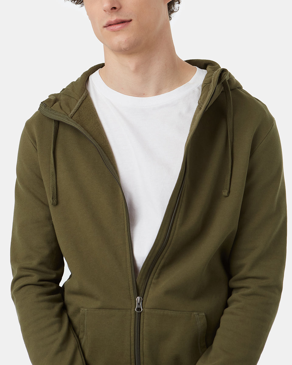 Green Men's Eco-Friendly Zip-Up Hoodie