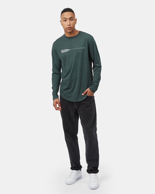 Green Men's Graphic Long Sleeve Shirt