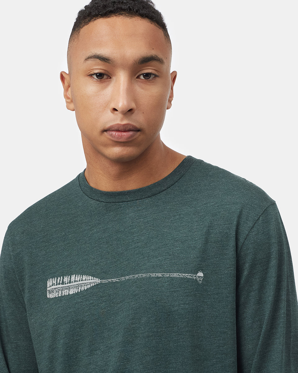 Green Men's Graphic Long Sleeve Shirt