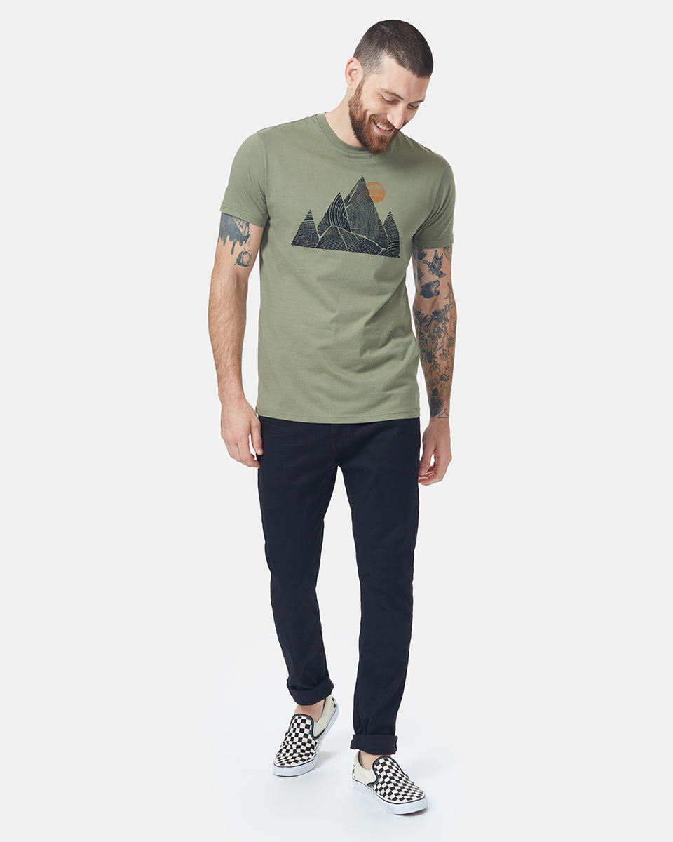 Green Men's Organic Cotton Graphic Tee