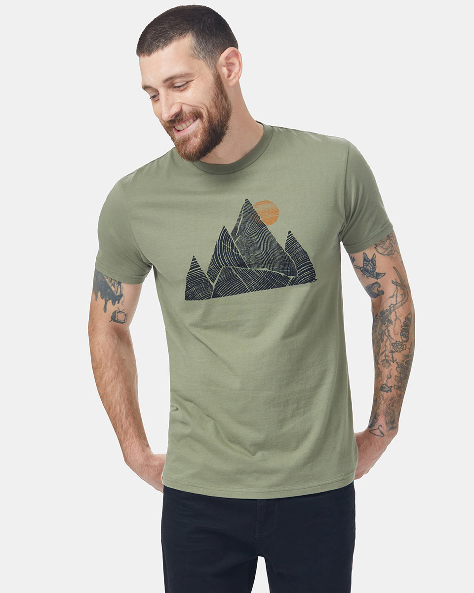 Green Men's Organic Cotton Graphic Tee