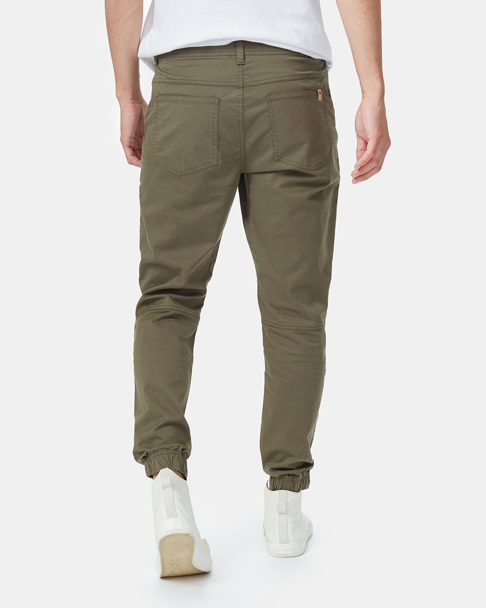 Green Men's Organic Cotton Twill Joggers