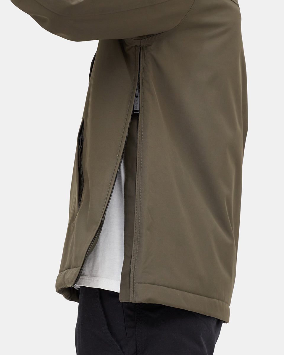 Green Men's Pullover Anorak Rain Jacket