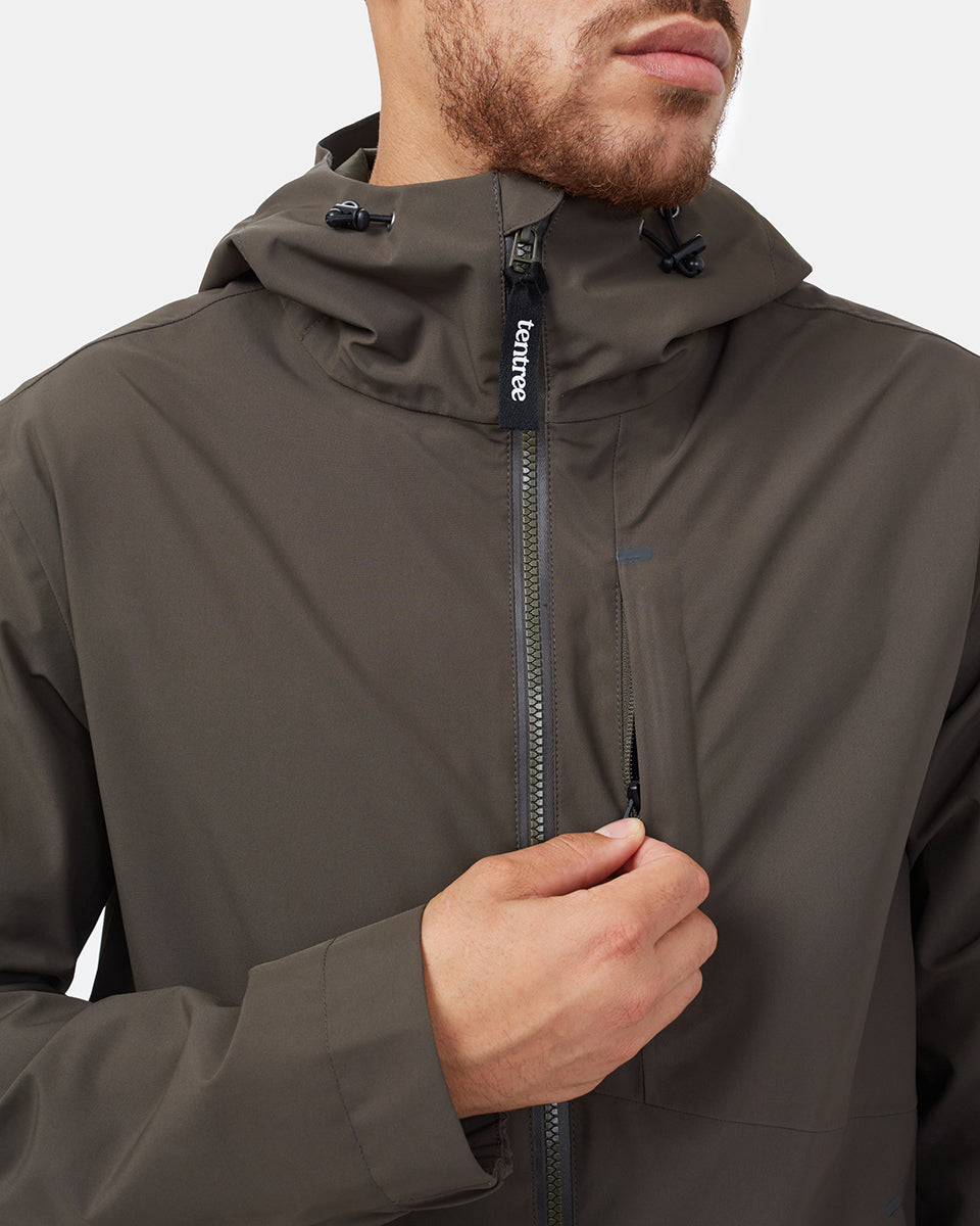 Green Men's Waterproof Rain Jacket