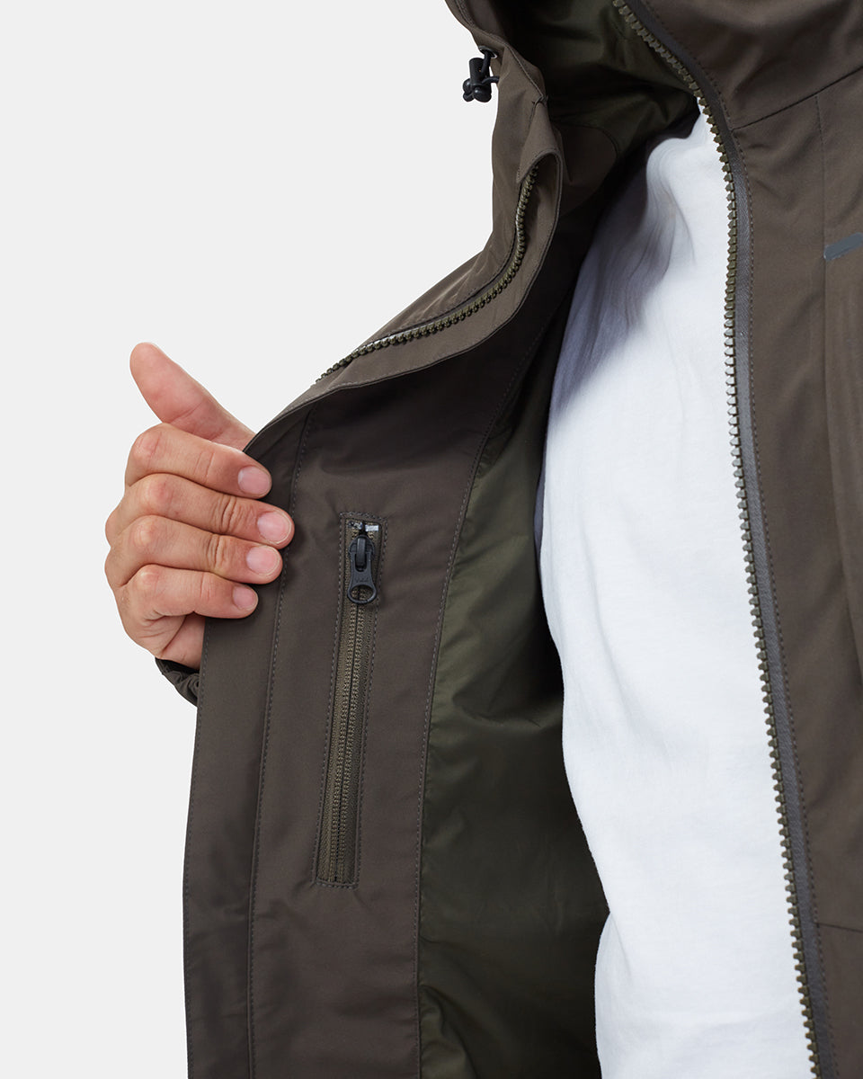 Green Men's Waterproof Rain Jacket