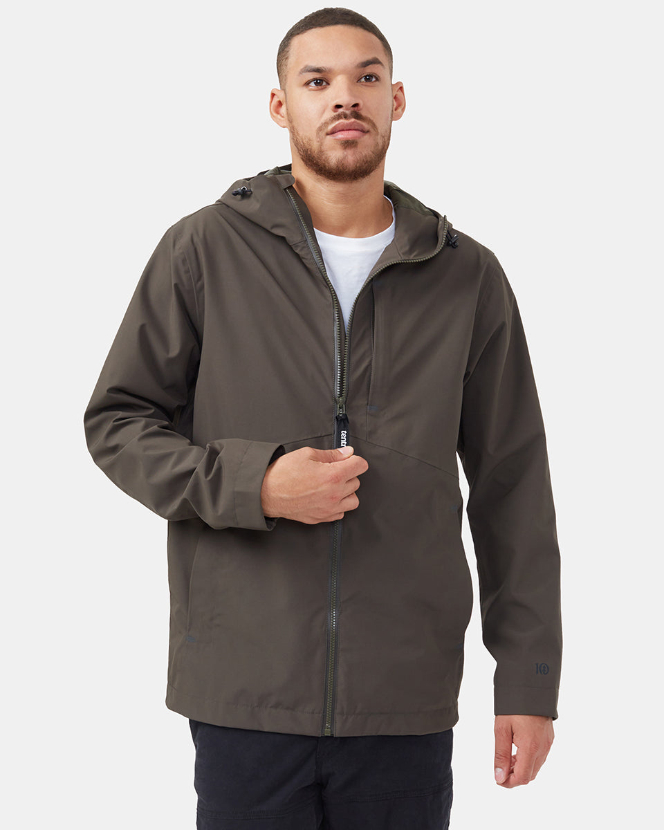 Green Men's Waterproof Rain Jacket