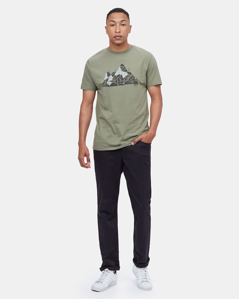 Green Mountain Crew Neck Graphic Tee