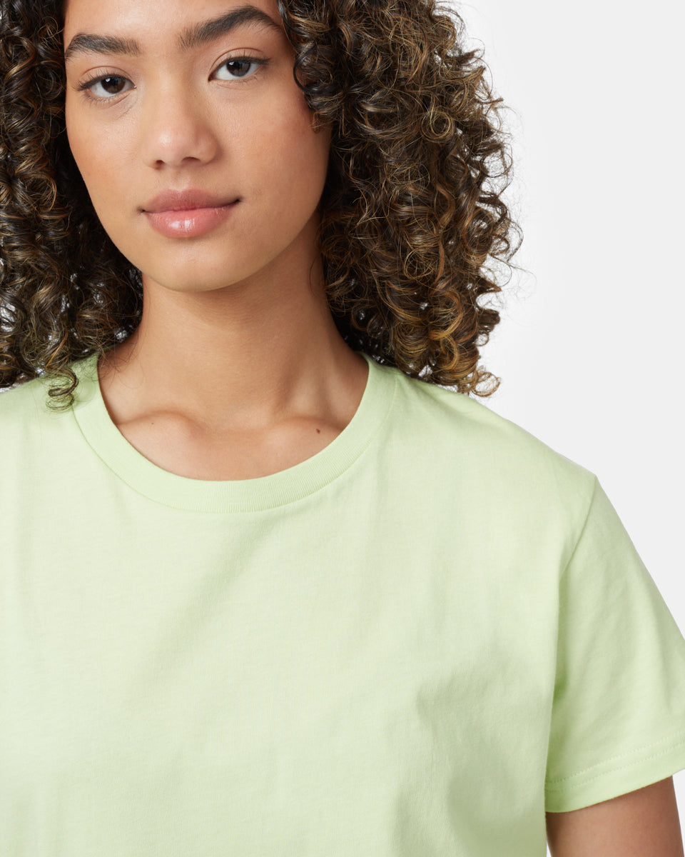 Green Organic Cotton Crew Neck T-Shirt