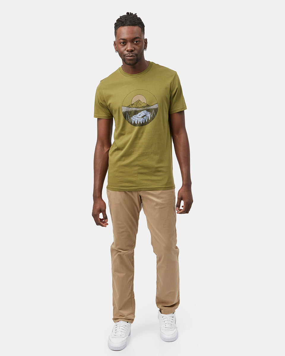 Green Organic Cotton Crew Neck T-Shirt