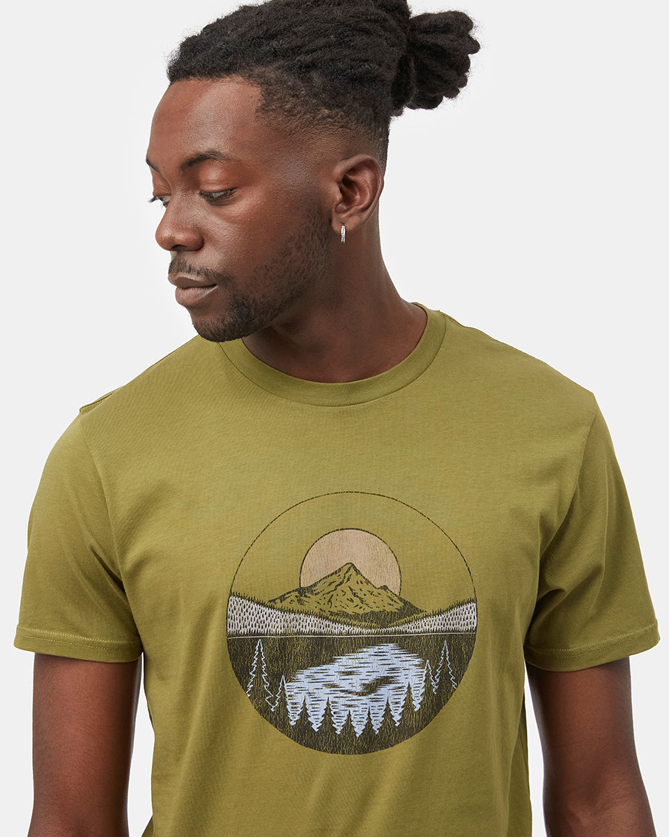 Green Organic Cotton Crew Neck T-Shirt