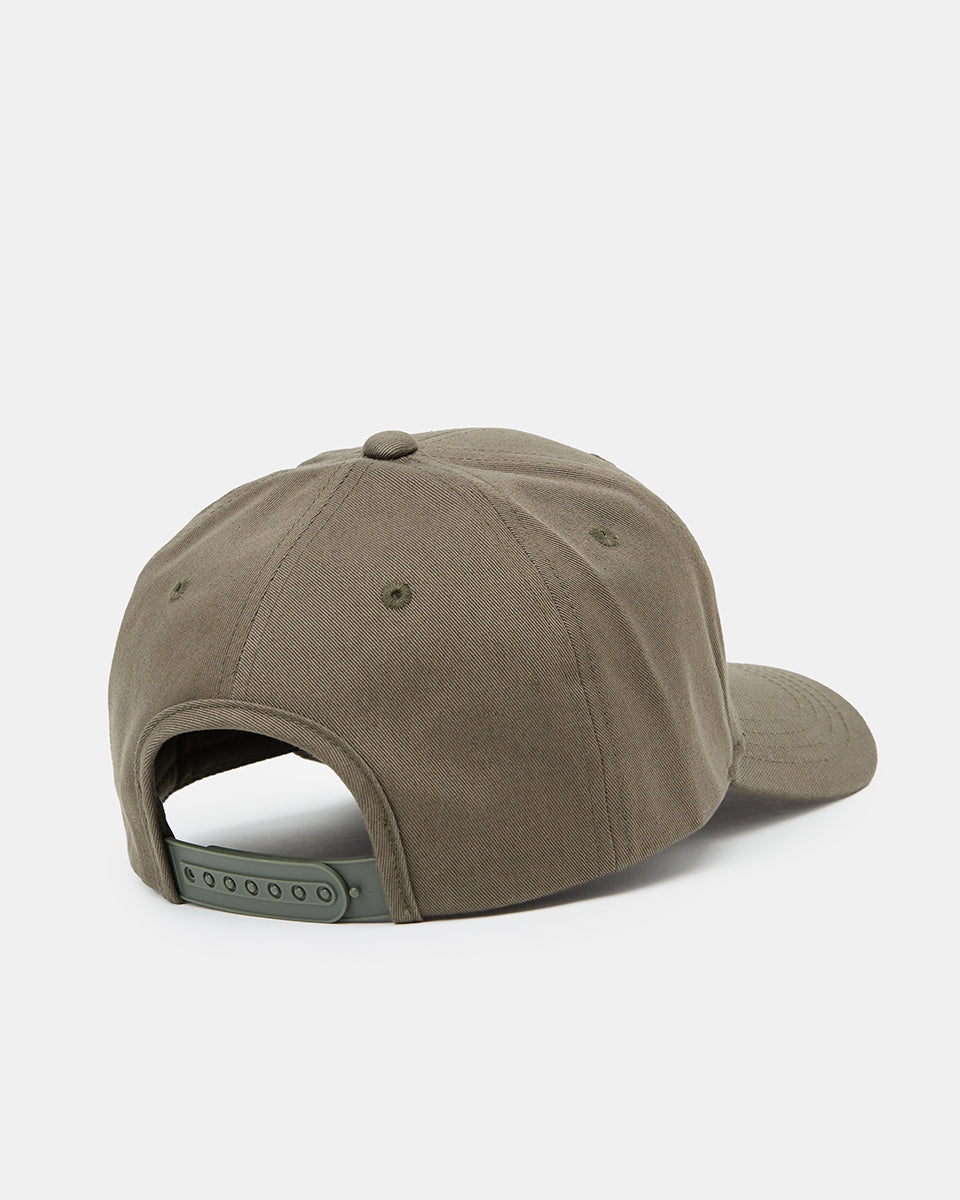 Green Organic Cotton Snapback Peak Hat