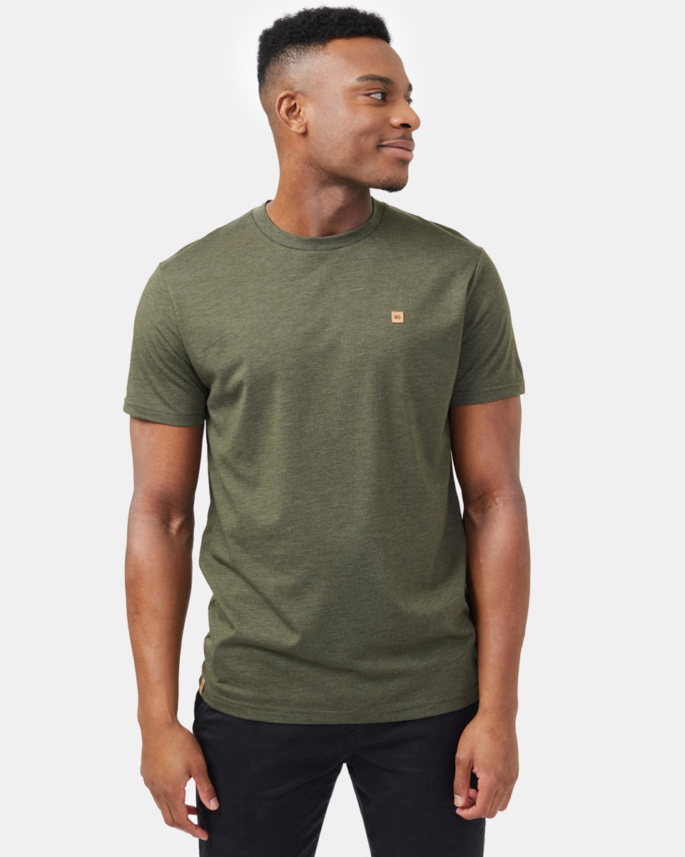 Green Recycled Polyester Crew Neck Tee