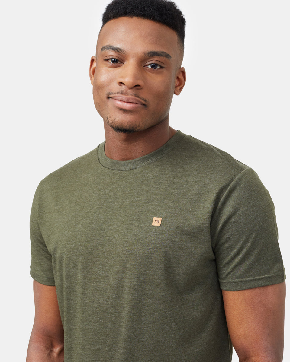 Green Recycled Polyester Crew Neck Tee