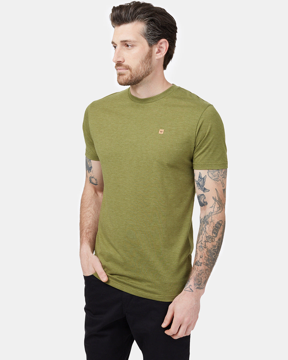 Green Recycled Polyester Crew Neck Tee