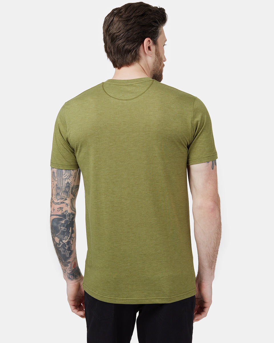 Green Recycled Polyester Crew Neck Tee