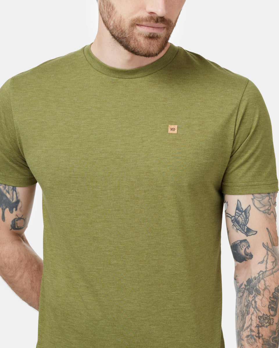 Green Recycled Polyester Crew Neck Tee