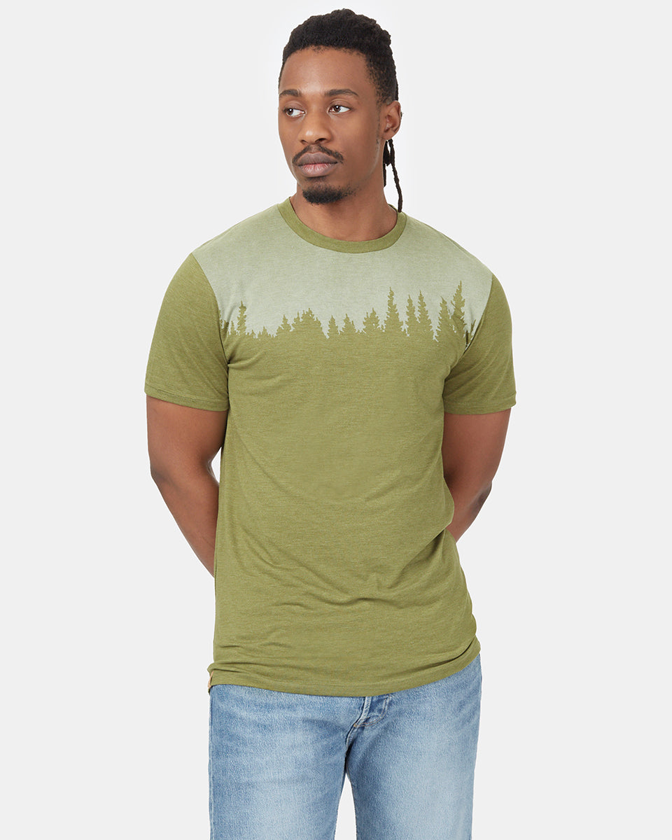 Green Tree Graphic Crew Neck T-Shirt