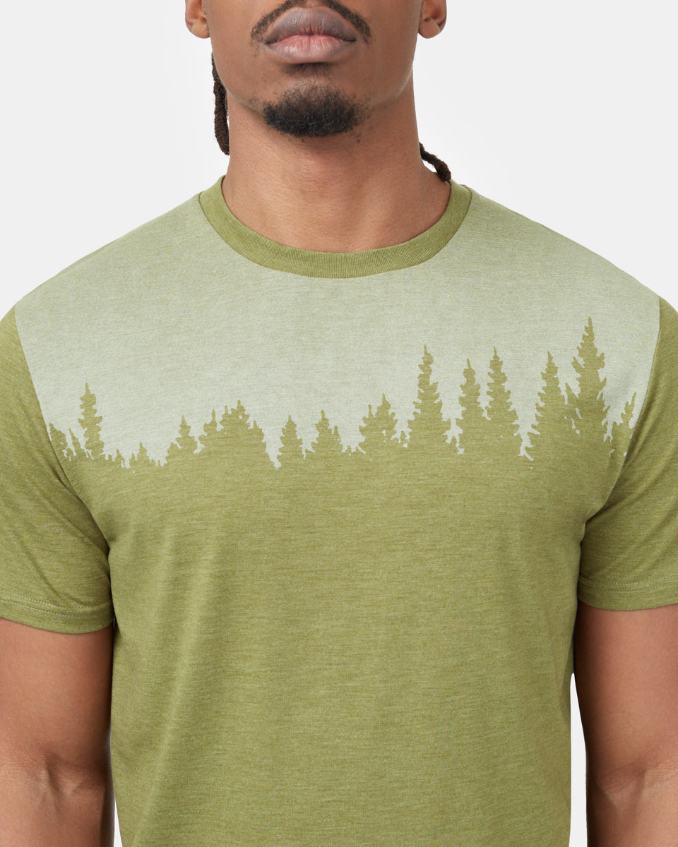 Green Tree Graphic Crew Neck T-Shirt