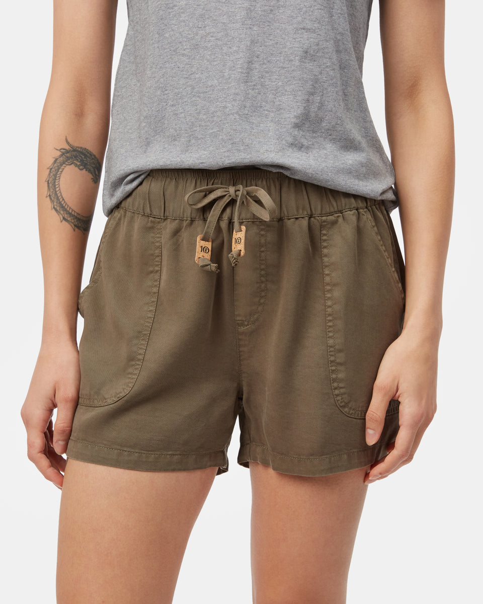Green Women's Casual Summer Shorts