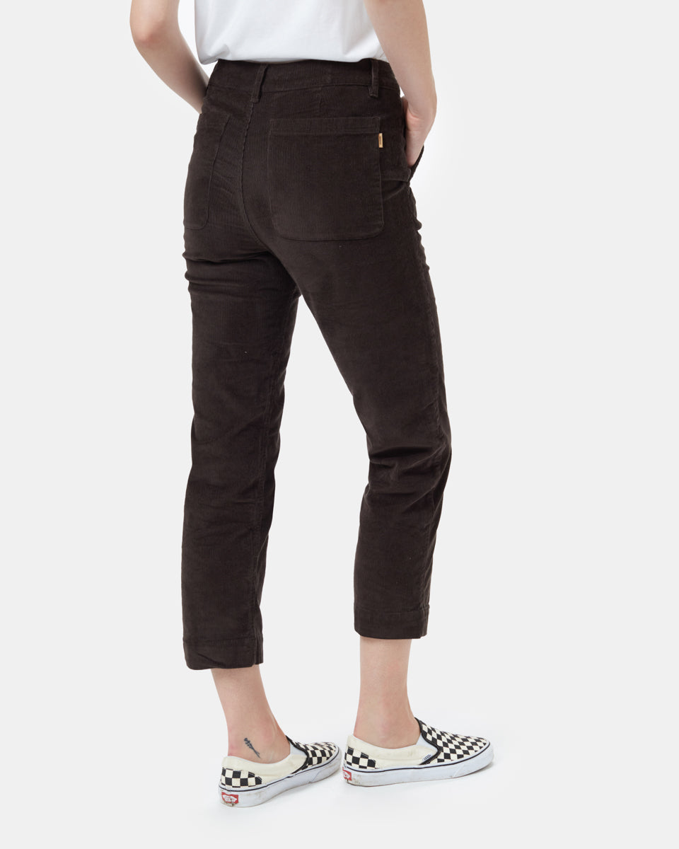 Green Women's Eco-Friendly Corduroy Trousers