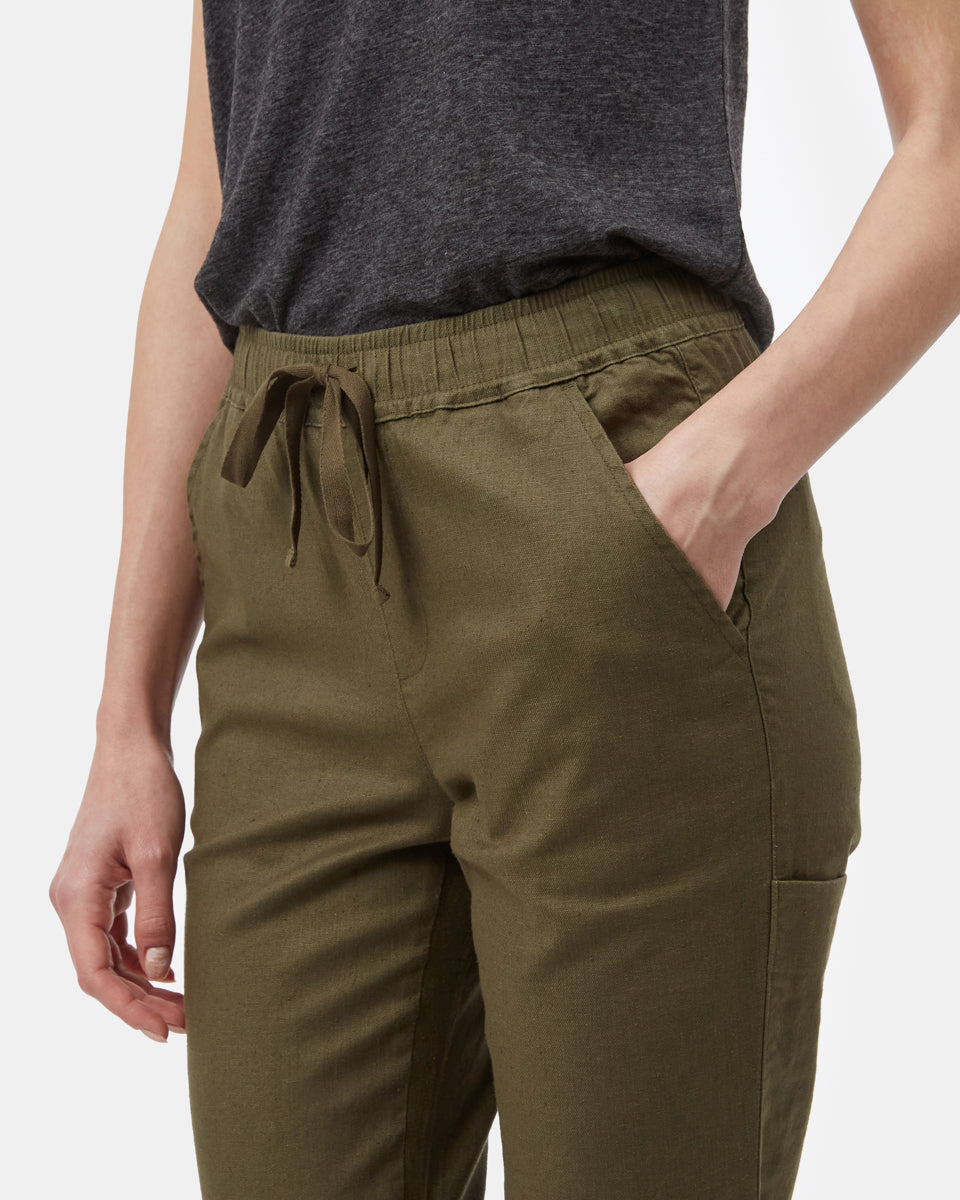 Green Women's Hemp Trousers
