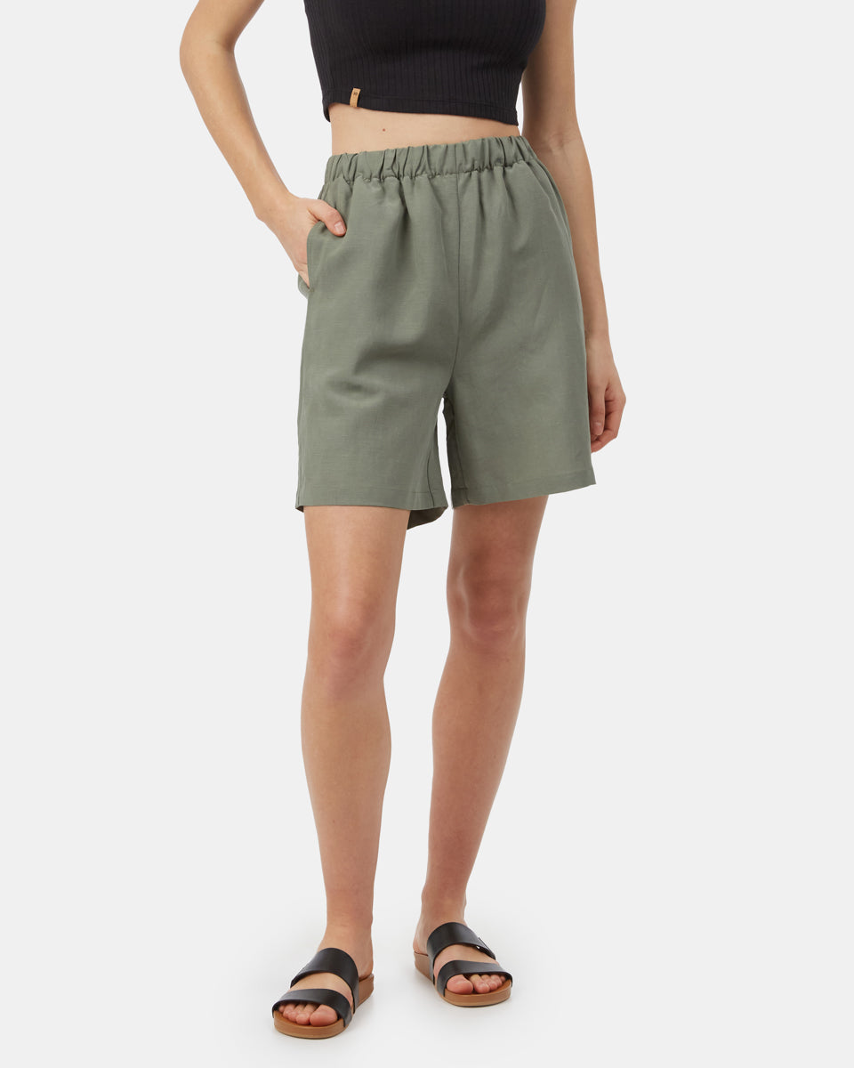 Green Women's High-Waisted Shorts