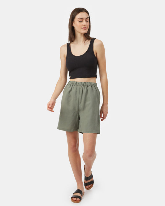 Green Women's High-Waisted Shorts