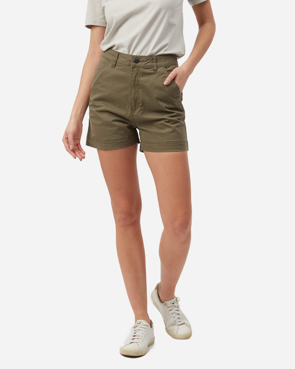 Green  Women's Hise-Rise Shorts