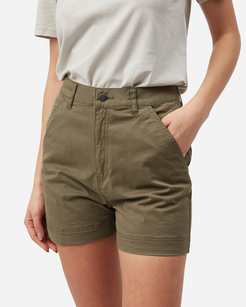 Green  Women's Hise-Rise Shorts