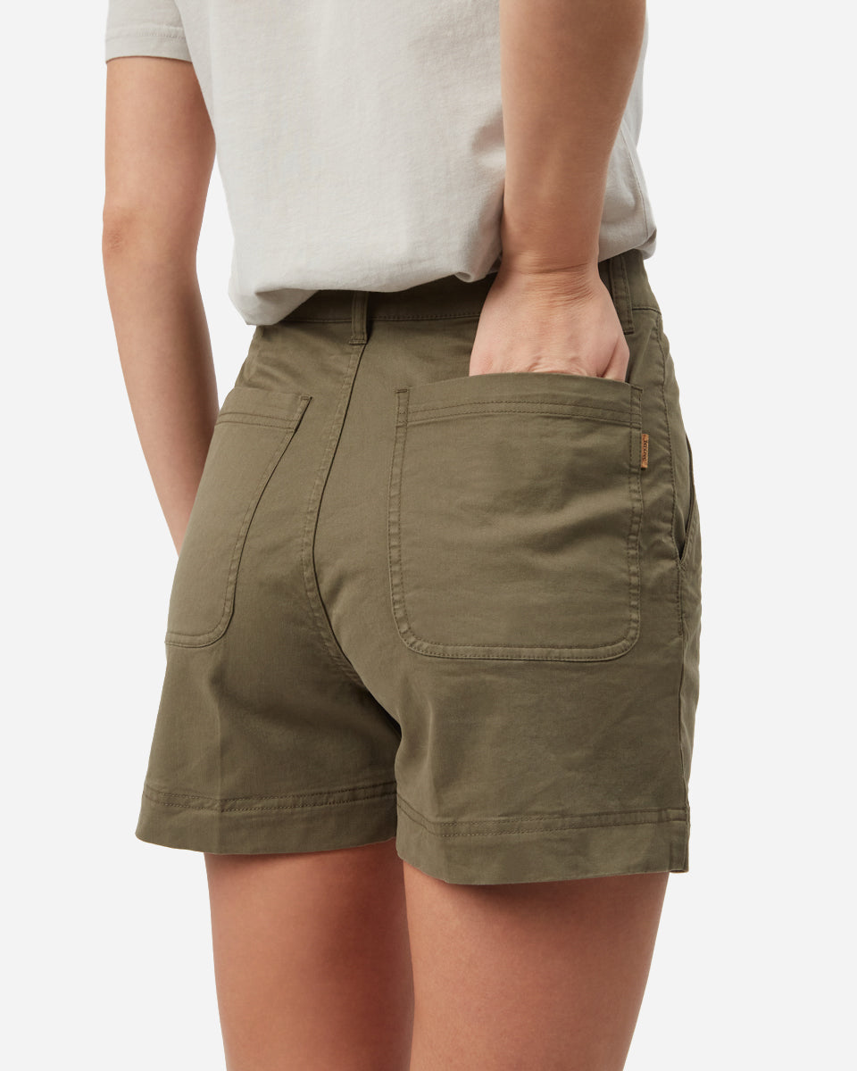 Green  Women's Hise-Rise Shorts
