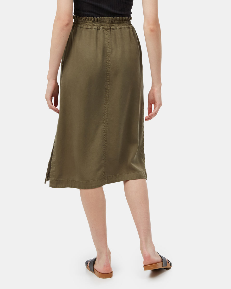 Green Women's Mid-Length Skirt