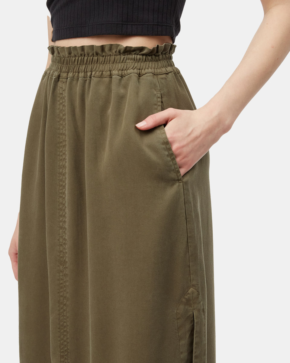 Green Women's Mid-Length Skirt