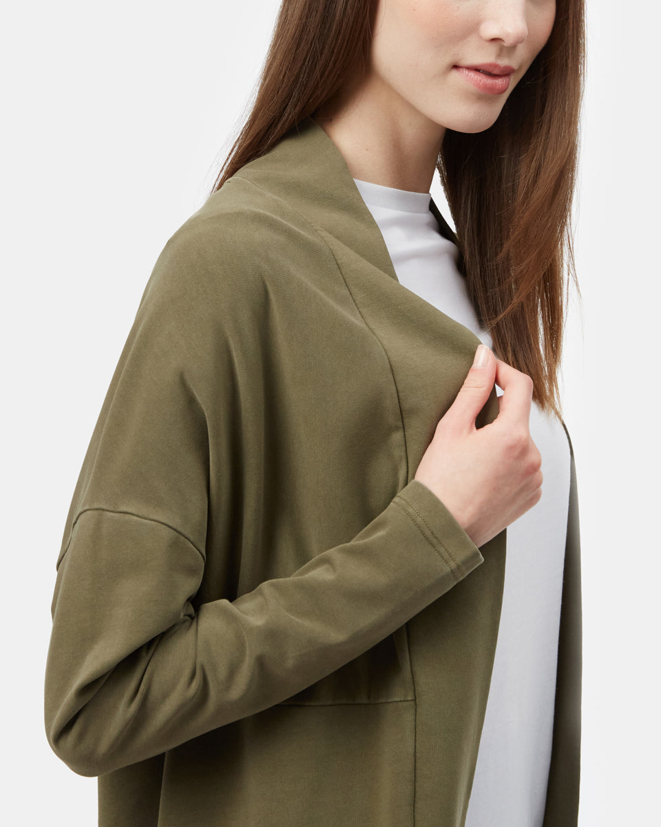 Green Women's Organic Cotton Cardigan