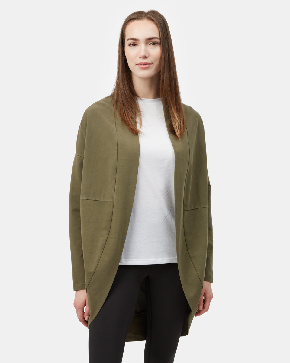Green Women's Organic Cotton Cardigan