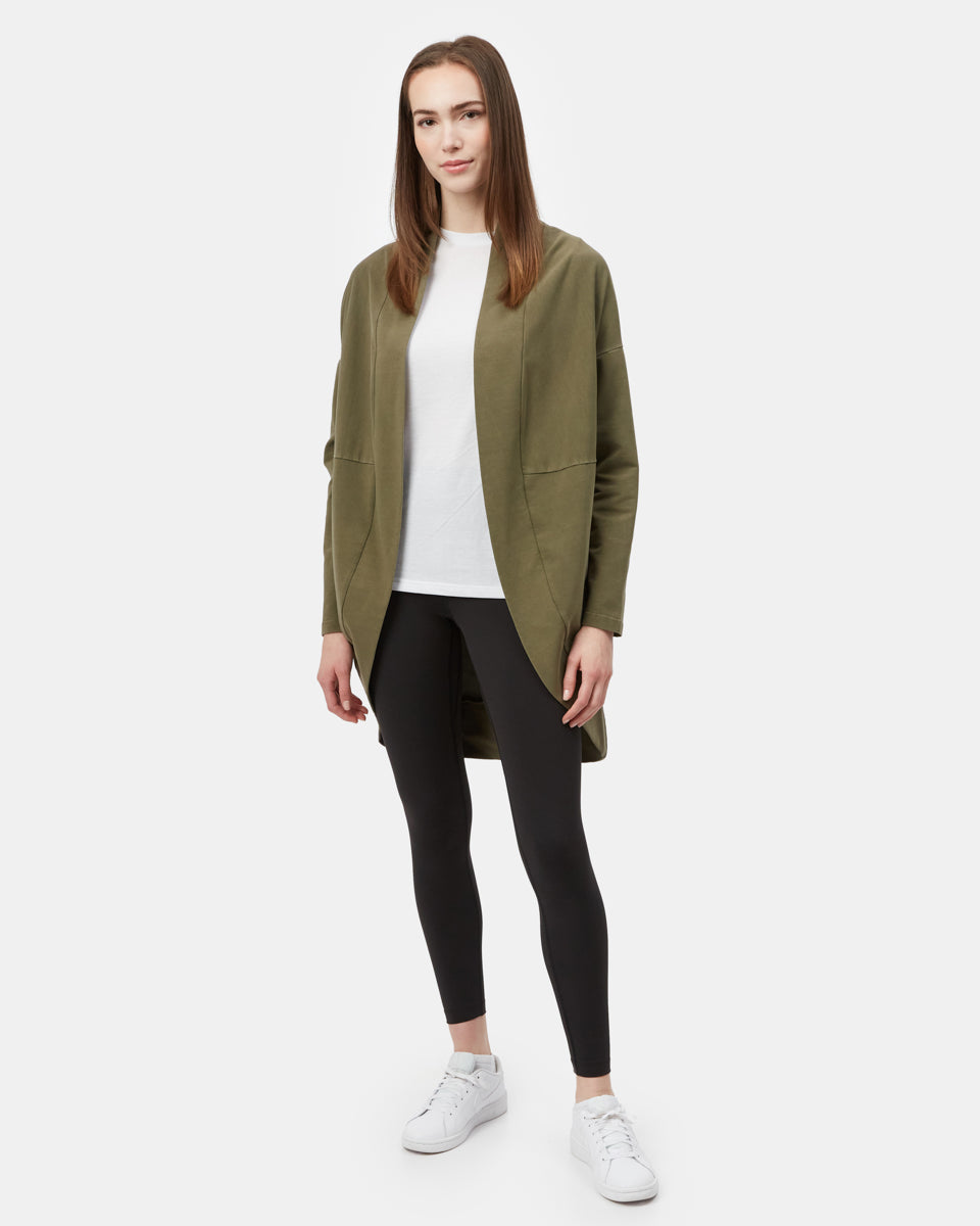 Green Women's Organic Cotton Cardigan