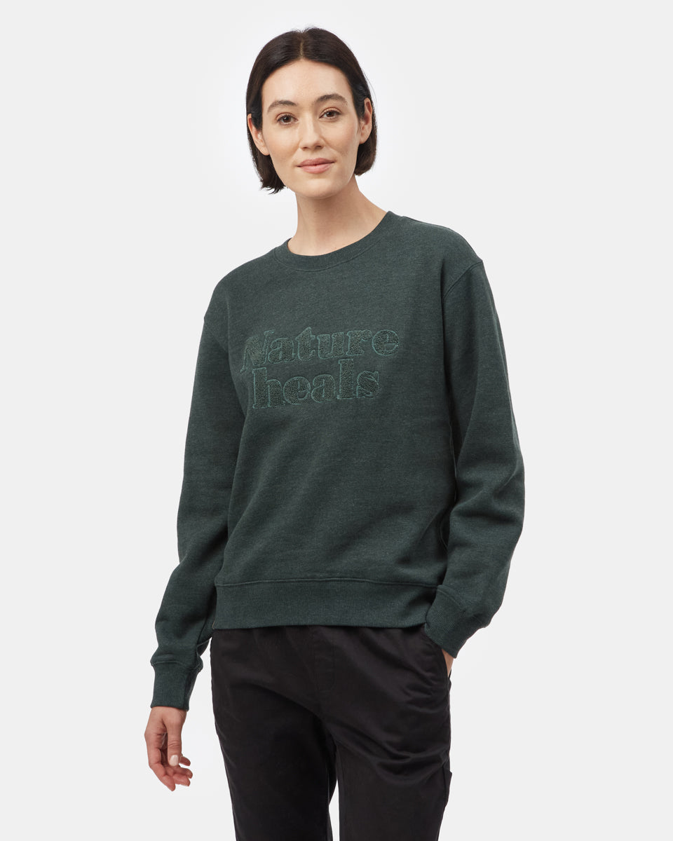 Green Women's Organic Cotton Graphic Sweatshirt