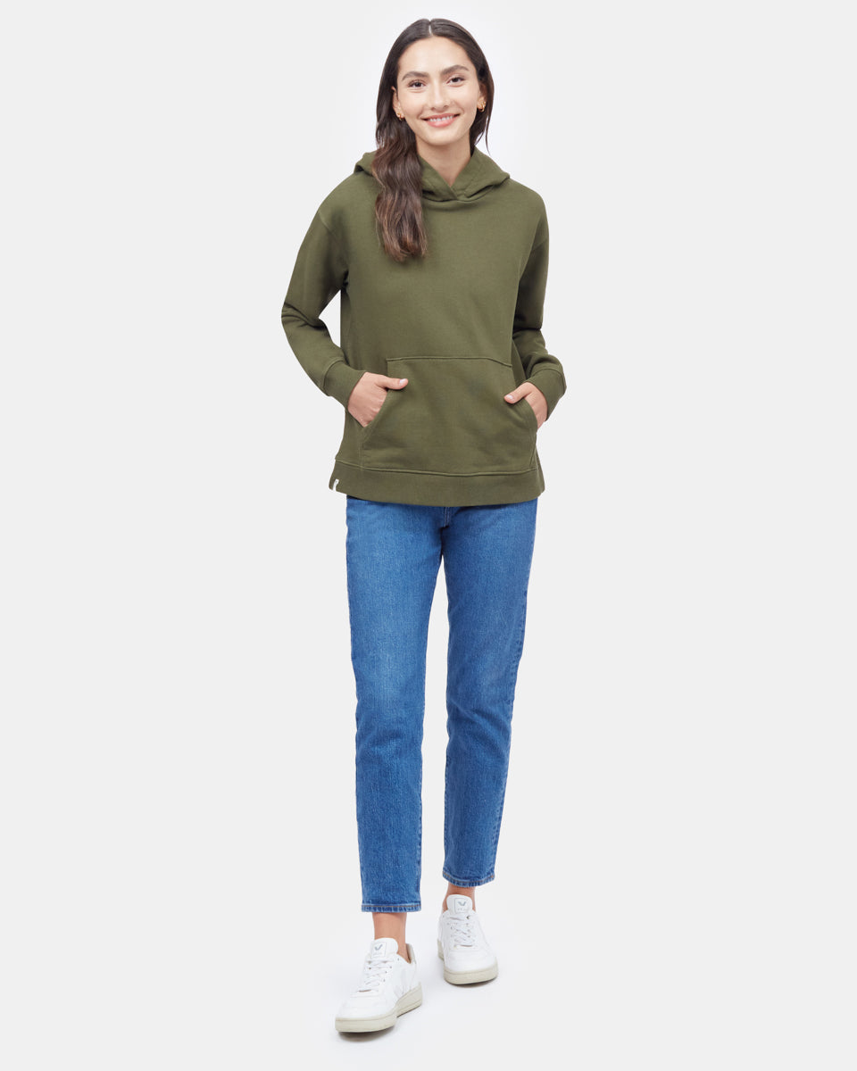 Green Women's Organic Cotton Pullover Hoodie